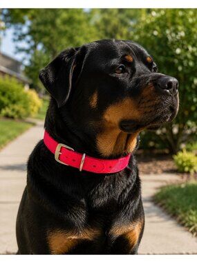 Coastal Dog Collar Adjustable Durable Nylon Red 22" Collar Metal Buckle & Clip